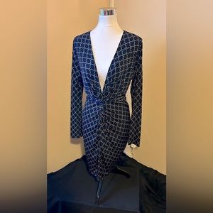 Double The Fun Mini Dress - Navy/Combo